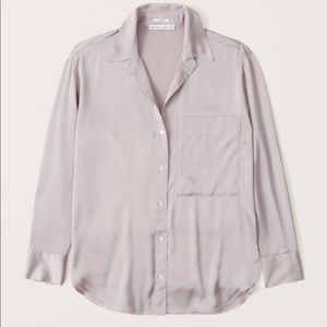 Abercrombie Oversized Silk Button Down
